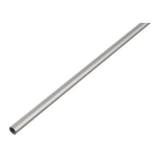 GAH Alberts Tube rond lisse, diamètre 15 mm L1000 mm, S1 mm aluminium argenté anodisé