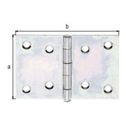 GAH Alberts Tür-Scharnier breit, B90xH60mm mit vern. Edelstahlstift sendzimirverzinkt-3