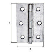 GAH Alberts Tür-Scharnier halbbreit, gerollt B43xH63mm Edelstahl, rostfrei-3