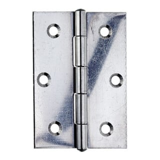 GAH Alberts Tür-Scharnier halbbreit, gerollt B58xH80mm Edelstahl, rostfrei
