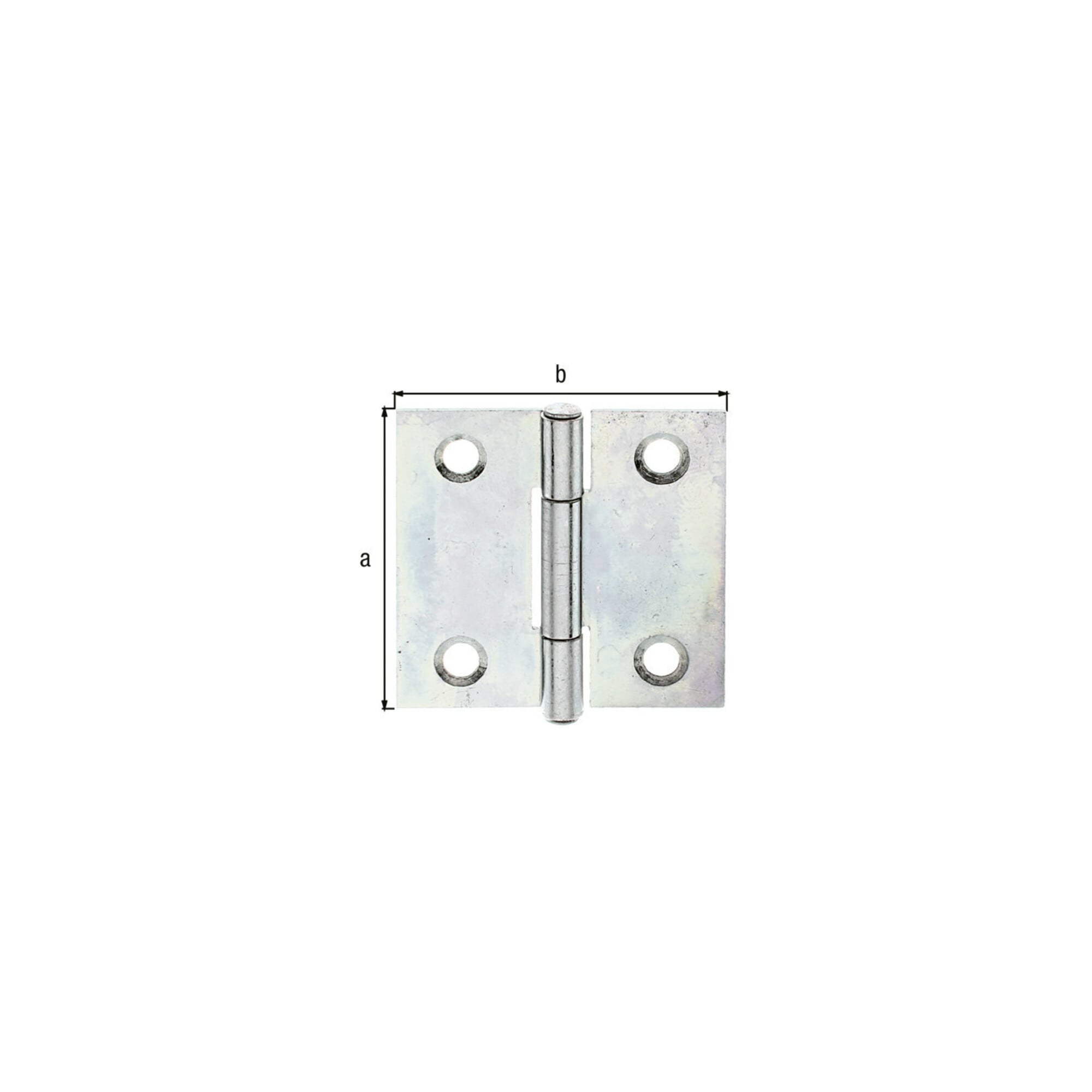 GAH Alberts Tür-Scharnier quadratisch, B31xH31mm mit vern. Edelstahlstift