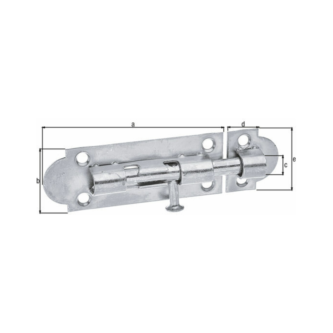 GAH Alberts Verrou à loquet avec boucle fixée B28xL75mm galvanisé