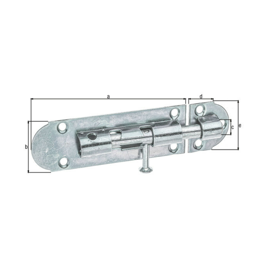 GAH Alberts Verrou à loquet avec boucle fixée B30xL100mm galvanisé