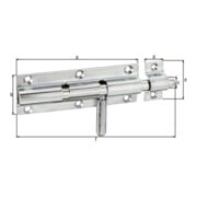 GAH Alberts Verrou à pêne avec boucle fixe droite, 120 mm acier, galvanisé-3