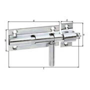 GAH Alberts Verrou à pêne avec boucle fixée droite, 110 mm acier, galvanisé-3