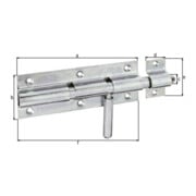 GAH Alberts Verrou à pêne avec boucle fixée droite, 210 mm acier, galvanisé-3