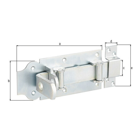 GAH Alberts Verrou à rouleaux droit, L 180 zn