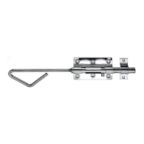 GAH Alberts Verrou à tige avec boucle fixée droite, 320 mm inox mat
