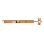 GAH Alberts Verrou de bord de tube avec coulisseau 17x160mm, course 15mm acier, limba-3