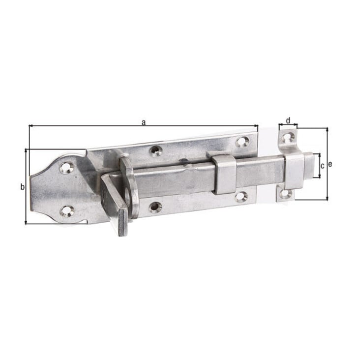 GAH Alberts Verrou droit L 120 mm acier inoxydable, mat