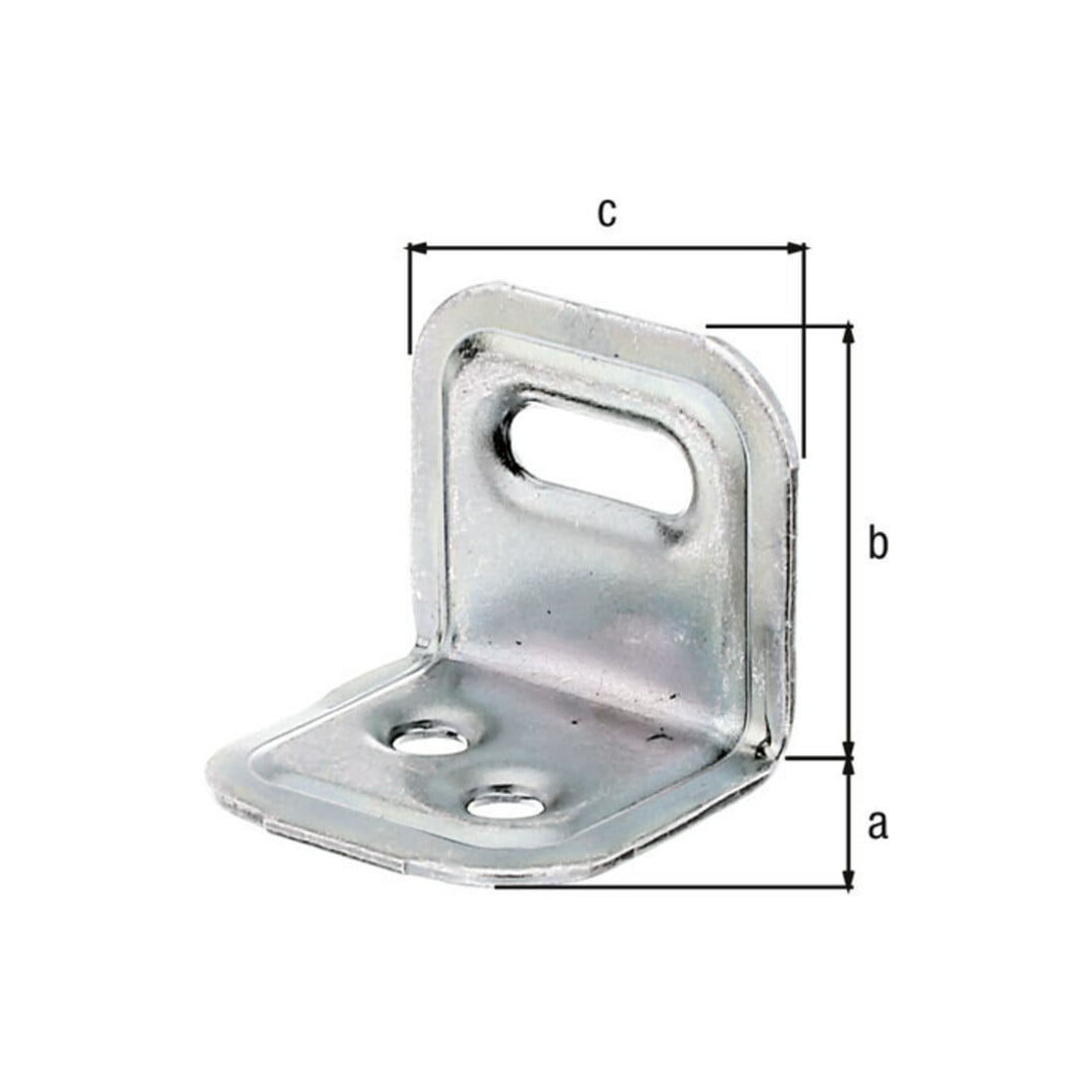 GAH Alberts Verstellwinkel 25x25x30x1, 25mm Stahl roh, gelb galvanisch verzinkt