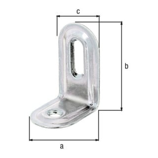 GAH Alberts Verstellwinkel 28x40x22x1mm Stahl roh, gelb galvanisch verzinkt