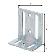 GAH Alberts Verstellwinkel 40x77x65x3mm Stahl roh, gelb galvanisch verzinkt-3
