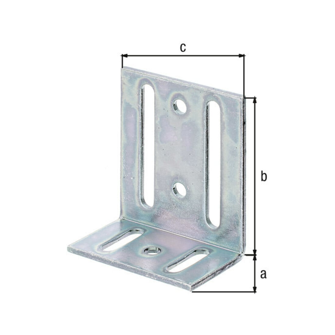 GAH Alberts Verstellwinkel 40x77x65x3mm Stahl roh, gelb galvanisch verzinkt