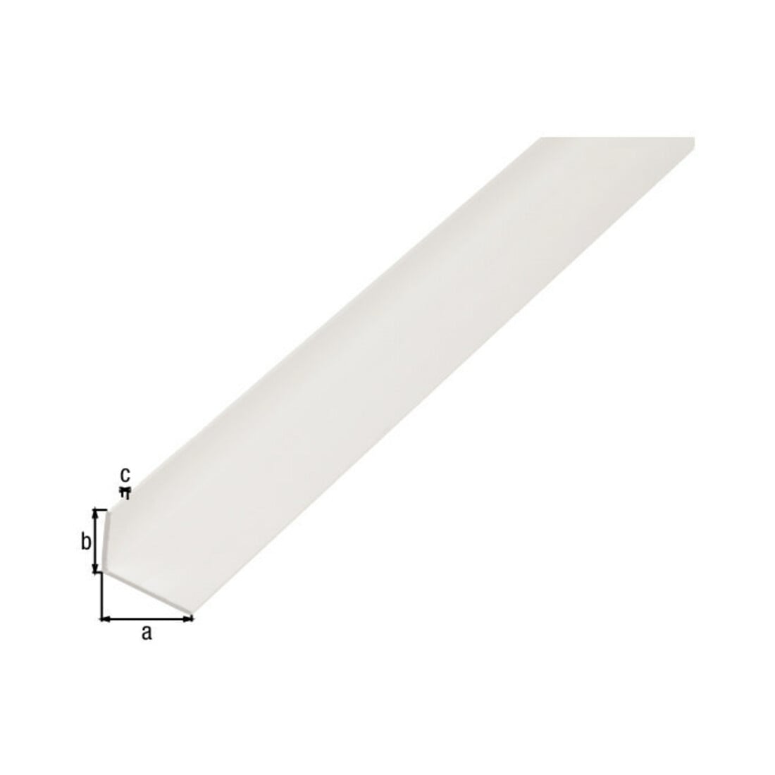 GAH Alberts Winkelprof. ungl.schenkel., ungelocht L2000x B20x H10x S1, 5mm Kunststoff