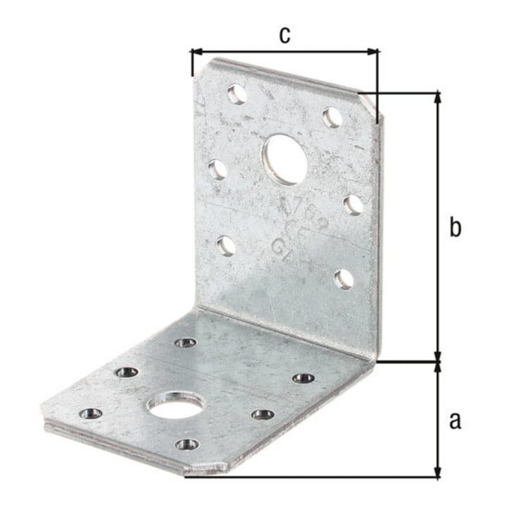 GAH Alberts Winkelverbinder 60x60x45x2, 5mm Stahl roh, sendzimirverz.