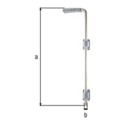GAH Bodenschieber L500xS16mm VA gris mat A Bolz.-Tor 40mm
