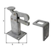GAH Butée de portail 95x65x50mm Acier brut-3
