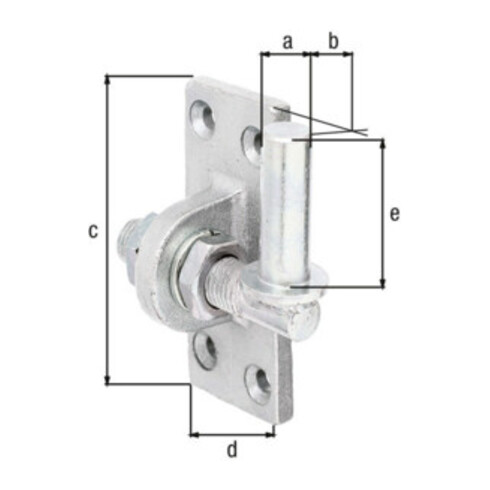 GAH Kloben con attacco 16x45mm zincato giallo regolabile di 20mm