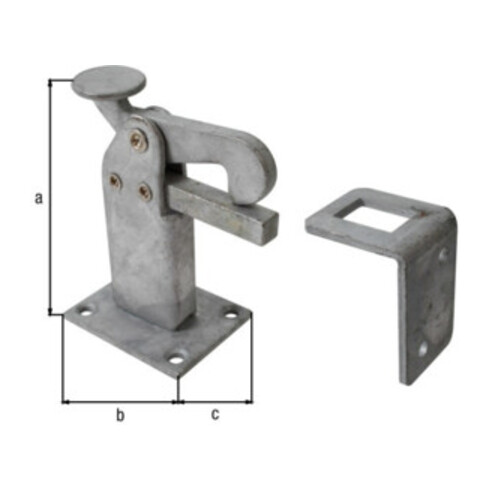 GAH Torfeststeller 95x65x50mm Stahl roh