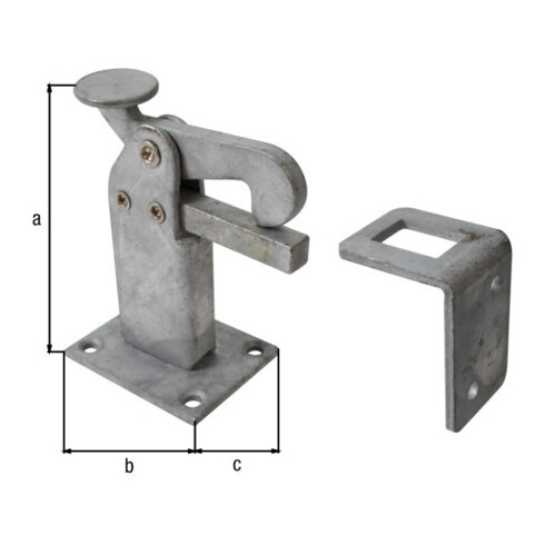 GAH Torfeststeller 95x65x50mm Stahl roh