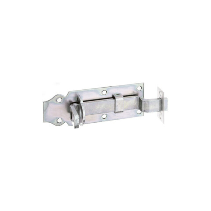 GAH Verrou de porte L.120mm l.44mm acier galvanisé jaune sortie 25mm