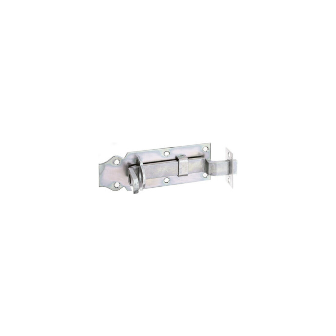 GAH Verrou de porte L.120mm l.44mm acier galvanisé jaune sortie 25mm