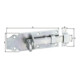 GAH Verrou de porte L.120mm l.44mm acier galvanisé pour coulisse 33mm