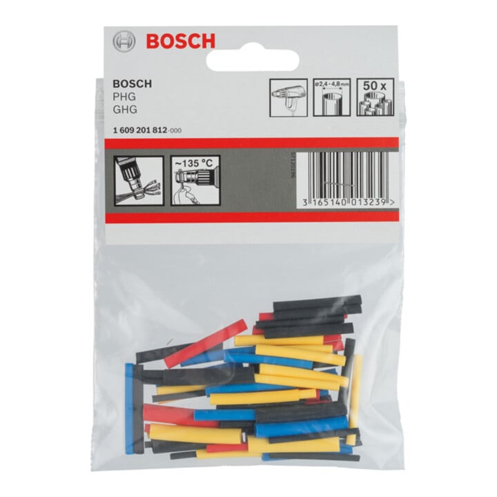 Gaine thermorétractable Bosch pour soufflantes à air chaud Bosch 1,6 - 4,8 mm