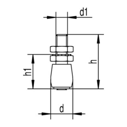 Galet de guidage HELM 349 S STA ZN plastique