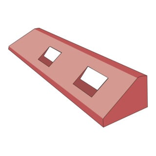 GAMMA Bordure élastique 150 × 100 × 1250 mm rouge brun blanc réfléchissant