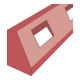 GAMMA Bordure élastique 150 × 100 × 1250 mm rouge brun blanc réfléchissant