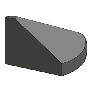GAMMA Elastikbordstein Endelement flach 100mm schwarz mit Befestigungsdübel