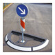 GAMMA Poteau de signalisation 60/1550 mm galvanisé à chaud avec platine de fixation