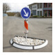 GAMMA Poteau de signalisation 60/1550 mm galvanisé à chaud avec platine de fixation