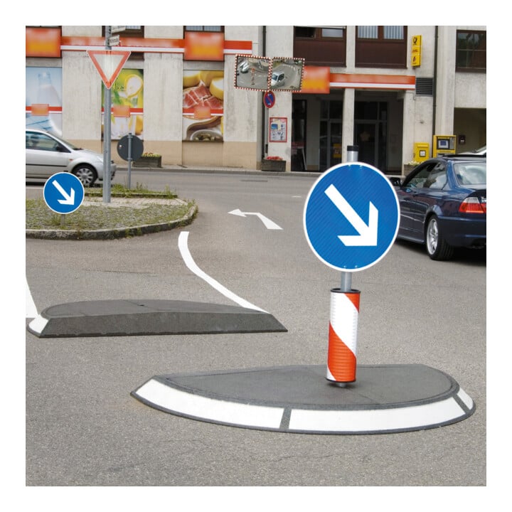 GAMMA Poteau de signalisation 60/1550 mm galvanisé à chaud avec platine de fixation