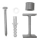 GAMMA Set de coussins de plateau B noir 3150 x 4000 x 80 mm avec matériel de fixation