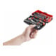 Gamme Facom 1/4 pouce - Eléments d'entraînement, embouts série 1, Clés à douille à 6 pans hexagonale, boîte à cliquet réversible ultra compacte, 38 pcs.