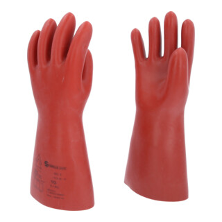 KS Tools Gants de protection électricien avec protection mécanique, classe 3, rouge