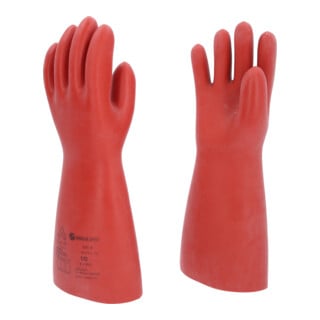 KS Tools Gants de protection électricien avec protection mécanique, classe 4, rouge