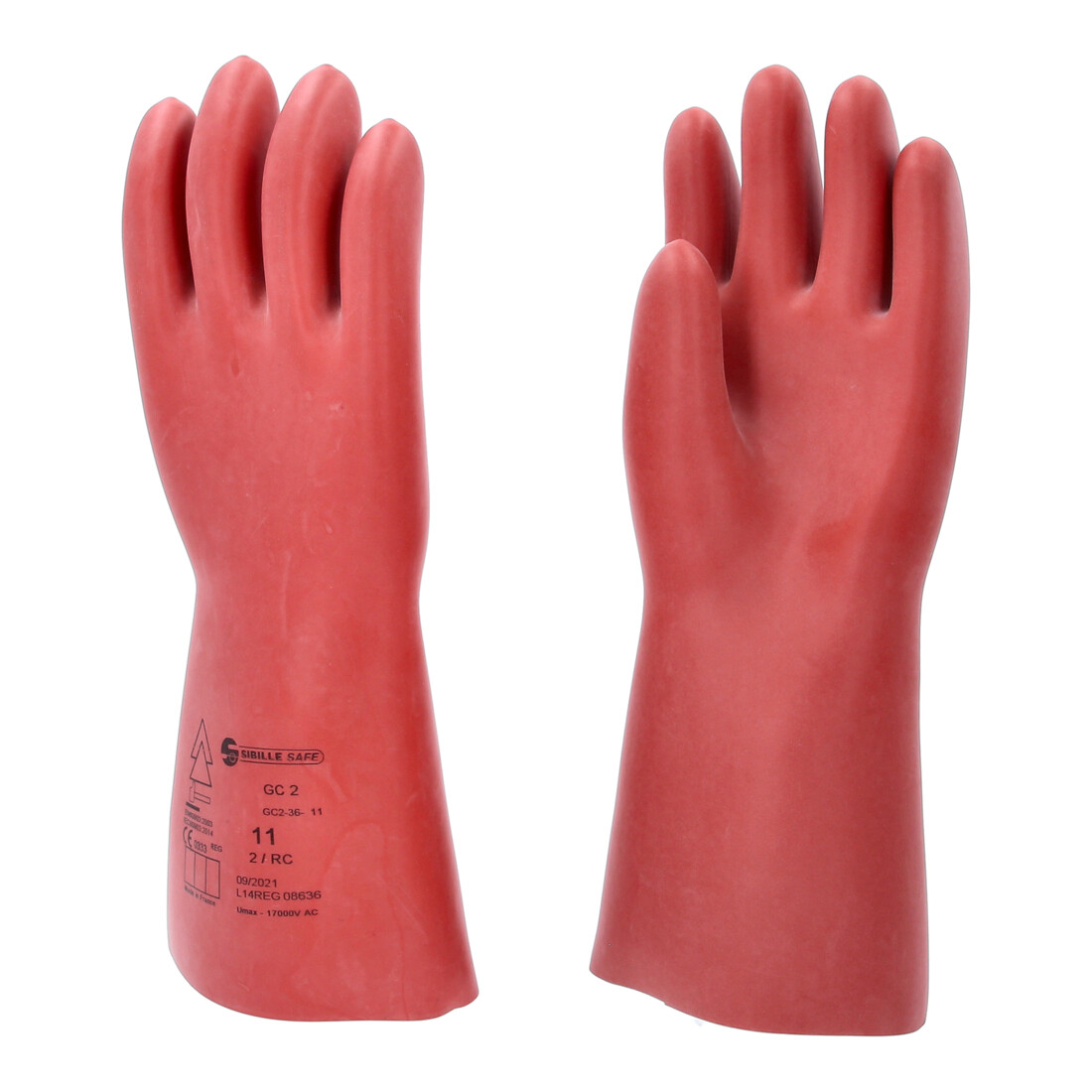 KS Tools Gants de protection électricien avec protection mécanique, classe 2, rouge