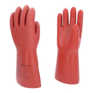 KS Tools Gants de protection électricien avec protection mécanique, classe 3, rouge