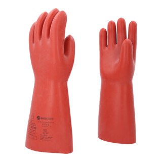 KS Tools Gants de protection électricien avec protection mécanique et thermique, classe 4, rouge