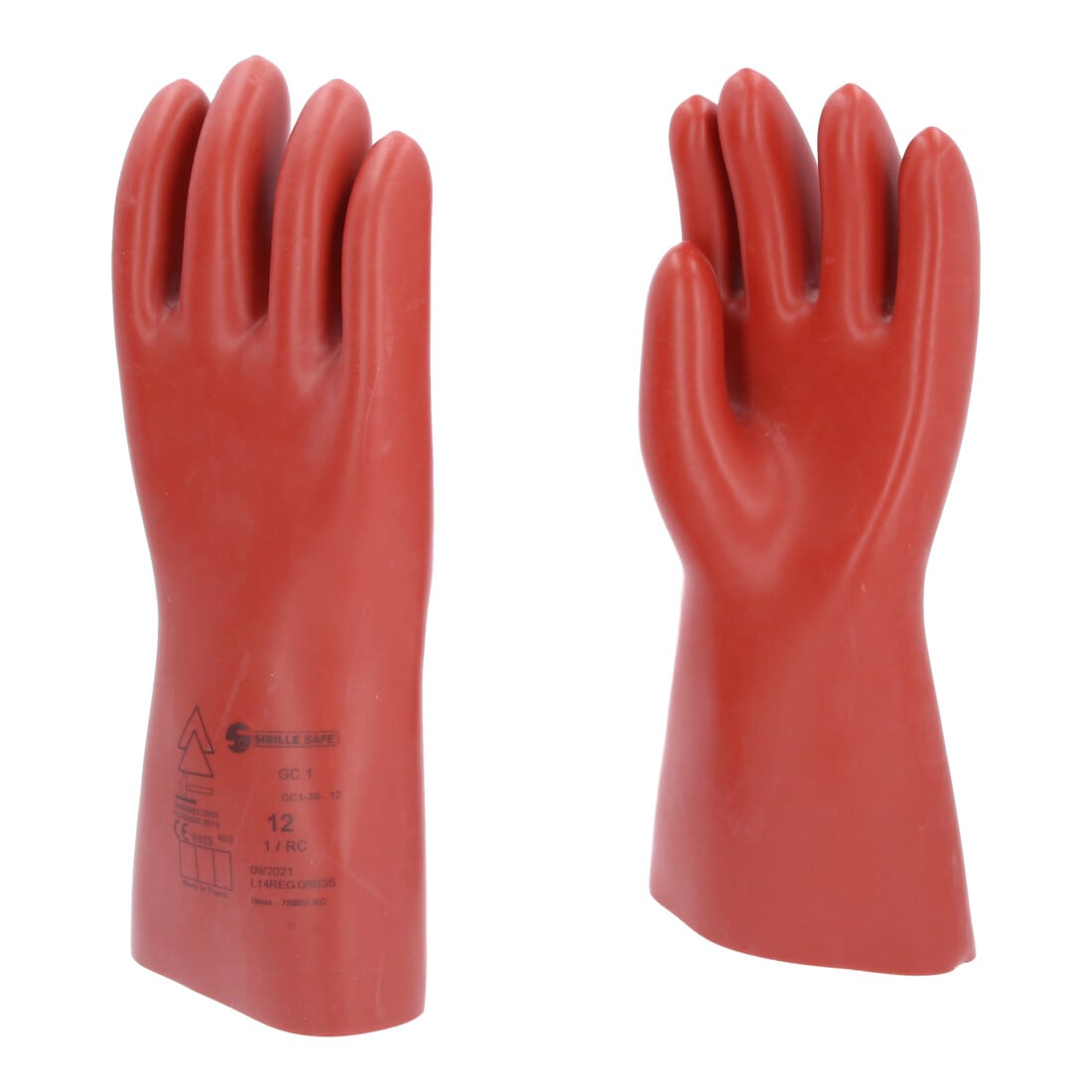KS Tools Gants de protection pour électricien avec protection mécanique, classe 1, rouge
