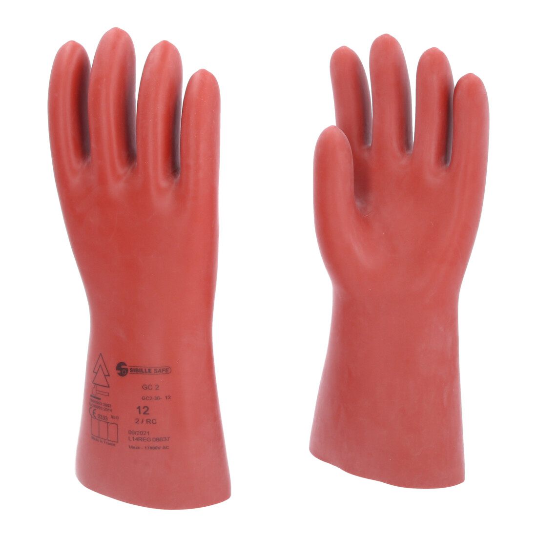 KS Tools Gants de protection électricien avec protection mécanique, classe 2, rouge