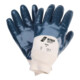 Gant en nitrile bleu, poignet, partiellement enduit, taille 10-1