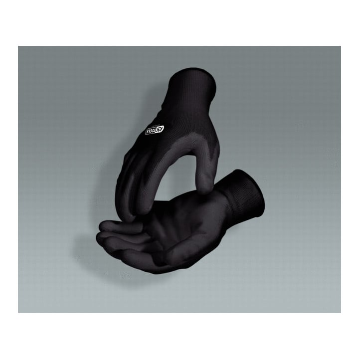 Gant maille fine MICRO KS Tools, noirs, 12 paires 7