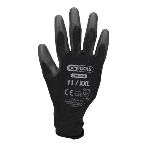 Gants tricotés microfins KS Tools, noirs