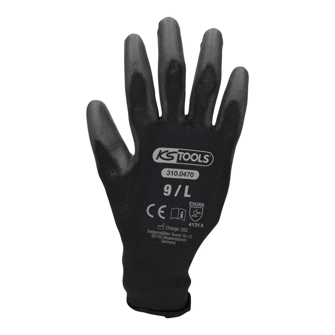 Gants tricotés microfins KS Tools, noirs