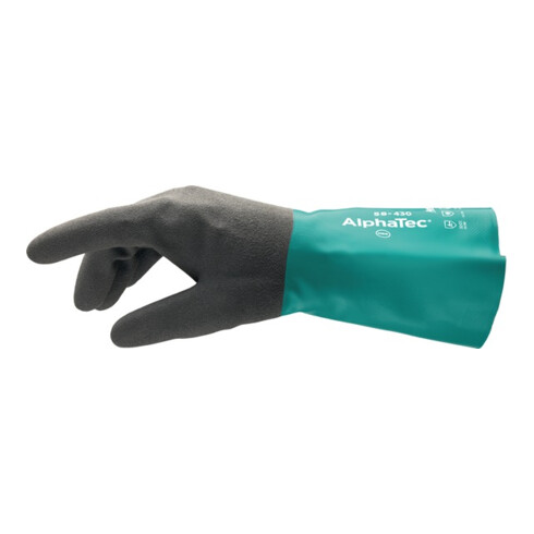 Gants Ansell EN388/374 Réf. III AlphaTec No. 58-430 Coton velours avec nitrile